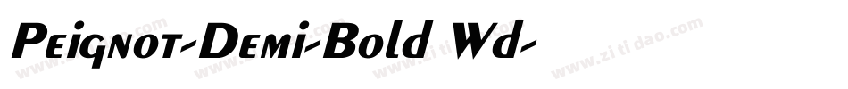 Peignot-Demi-Bold Wd字体转换